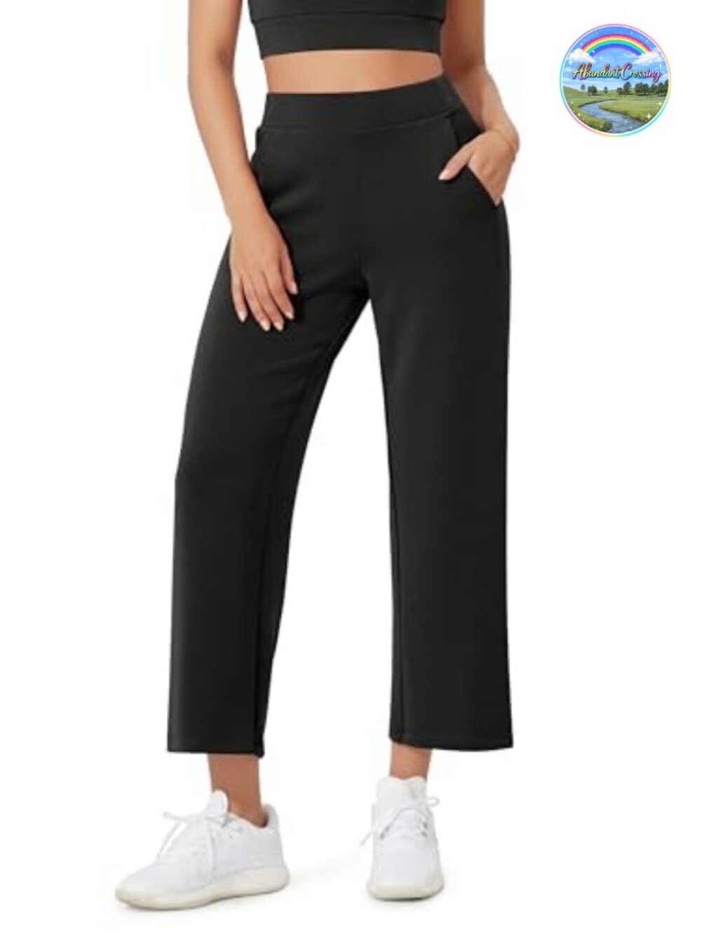 Women's Modal Wide Leg Pants High Waist Casual Pants with Pockets